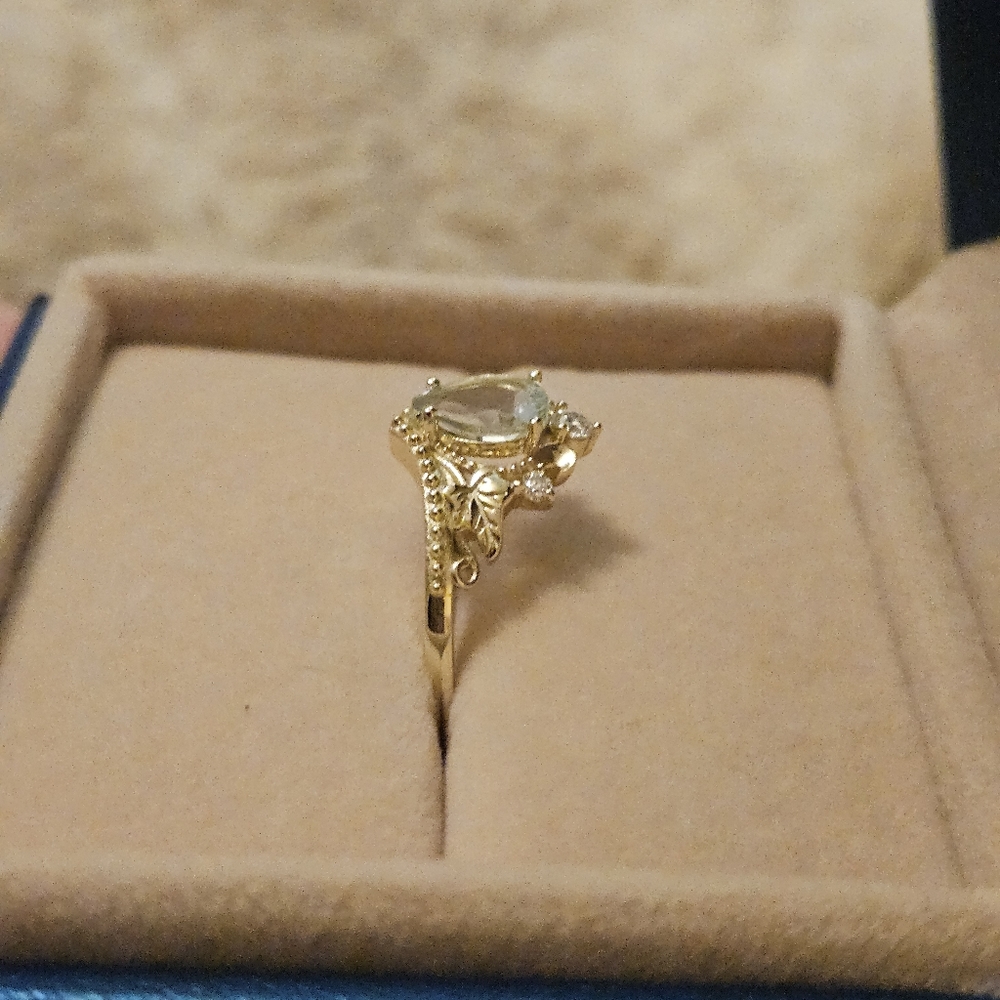 Saphirine Natural Aquamarine Ring Size 10 - Picture 5 of 7